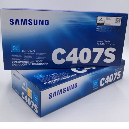 Заправка для Samsung CLT-C407S голубой цветной на 1.000 стр.