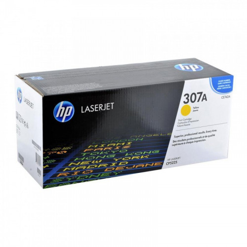 Заправка для HP CE742A жёлтый (307A) (чип) цветной на 7.300 стр.
