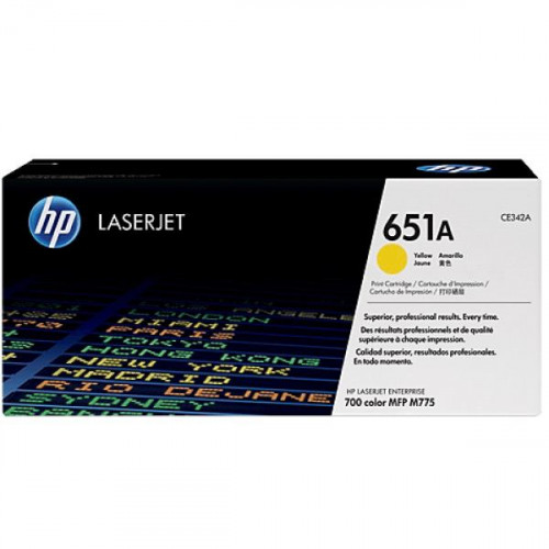 Заправка для HP CE342A жёлтый (651А) (чип) цветной на 16.000 стр.